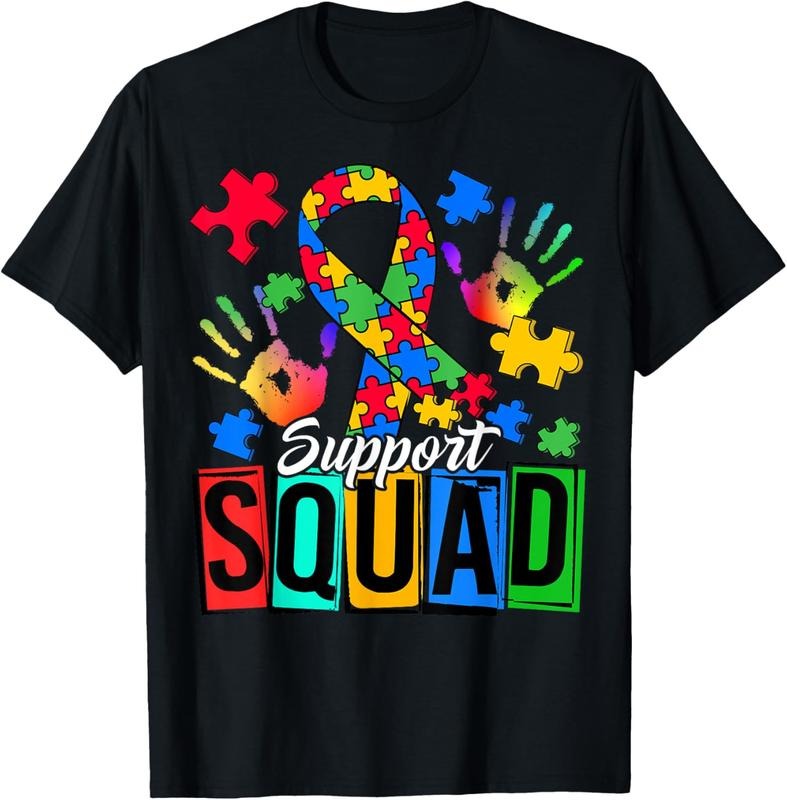 100% Cotton Autism Awareness Autism Support Squad Family T-Shirt Hoodie, Sweatshirt | HypeCrazeTee.com