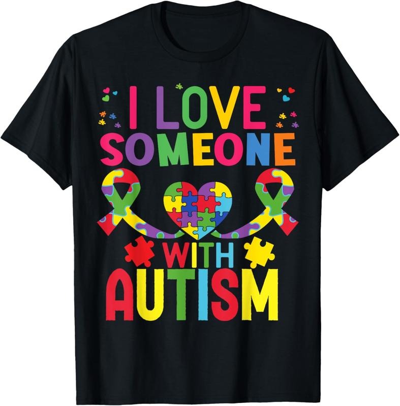 100% Cotton Autism Awareness Shirt I Love Someone With Autism Shirt T-Shirt Hoodie, Sweatshirt | HypeCrazeTee.com