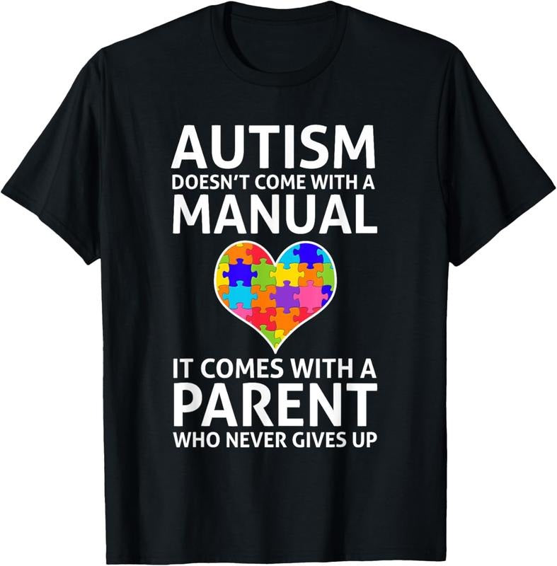 100% Cotton Autism Doesn't Come With a Manual Autism Mom Dad T-Shirt T-Shirt Hoodie, Sweatshirt | HypeCrazeTee.com