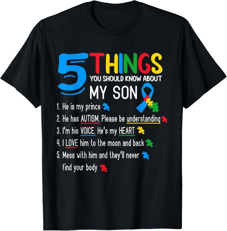 100% Cotton Autistic Son Autism Awareness Support For Mom Dad Parents T-Shirt Hoodie, Sweatshirt | HypeCrazeTee.com