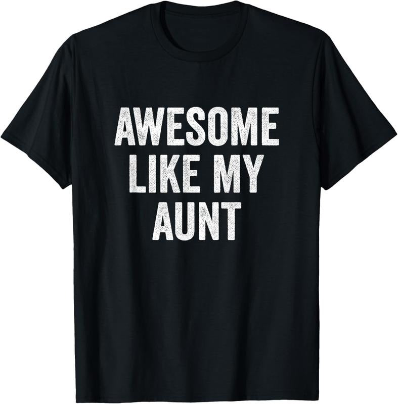 100% Cotton Awesome Like My Aunt - Funny Niece Nephew T-Shirt Hoodie, Sweatshirt | HypeCrazeTee.com