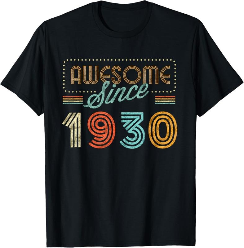 100% Cotton Awesome Since 1930 Year Of Birth Birthday T-Shirt Hoodie, Sweatshirt | HypeCrazeTee.com
