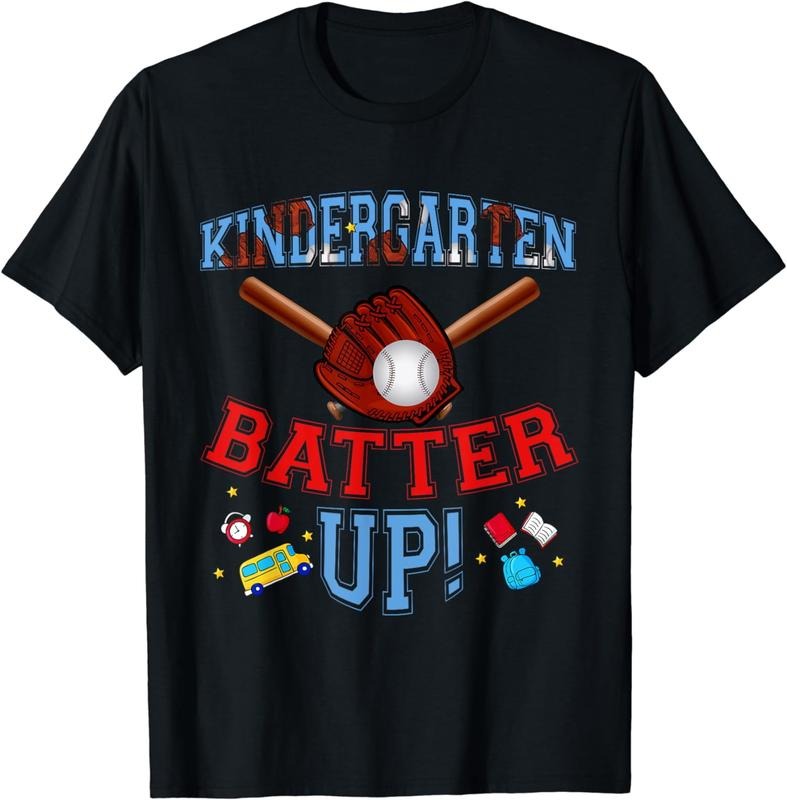 [100% Cotton]Back To School Kindergarten Batter Up Baseball First Day T-Shirt Hoodie, Sweatshirt | HypeCrazeTee.com