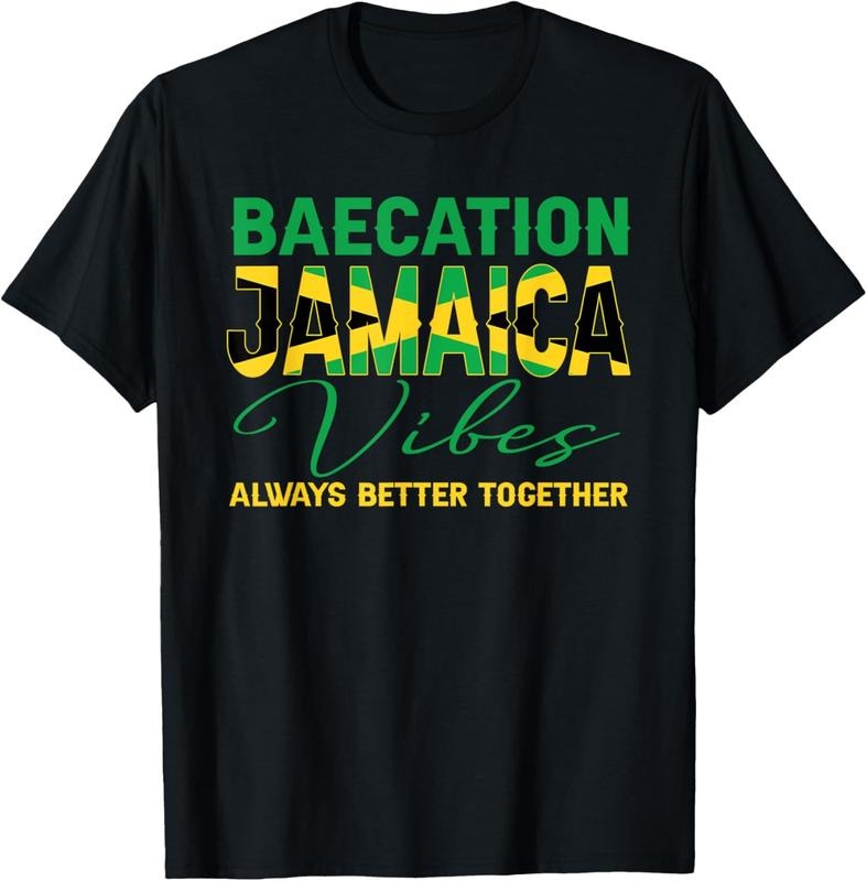 100% Cotton Baecation Jamaica Vibes Matching Couple Vacation Trip T-Shirtstyle{n002}2 T-Shirts, Hoodie, Sweatshirt