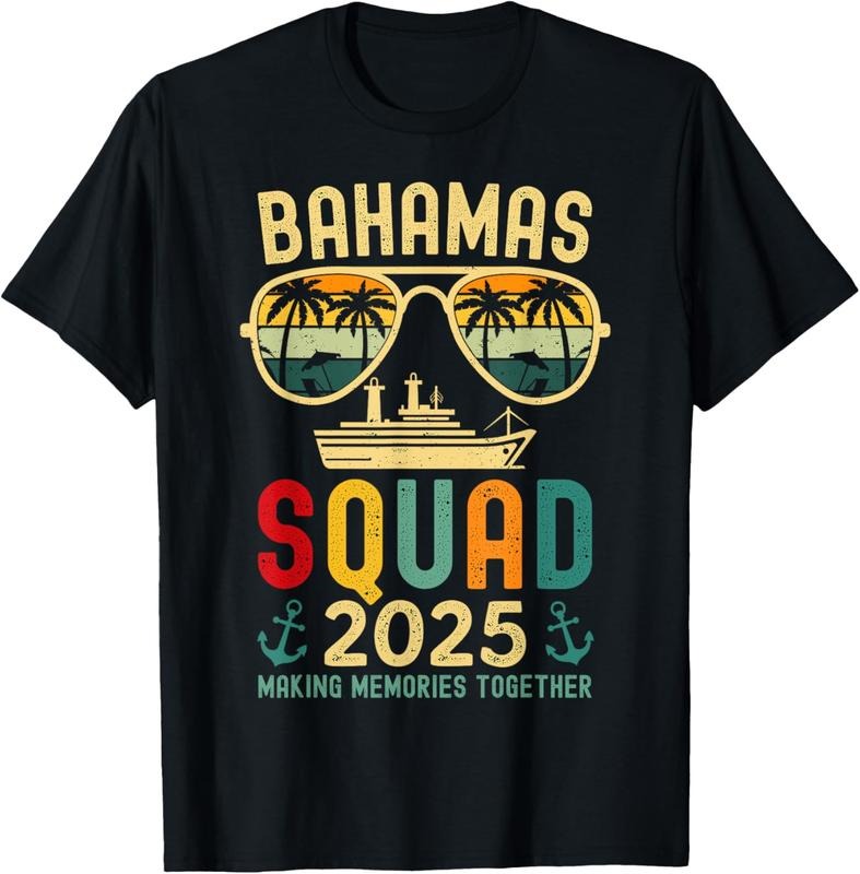 100% Cotton Bahamas Cruise Vacation 2025 Family Friends Squad Matching T-Shirt Hoodie, Sweatshirt | HypeCrazeTee.com