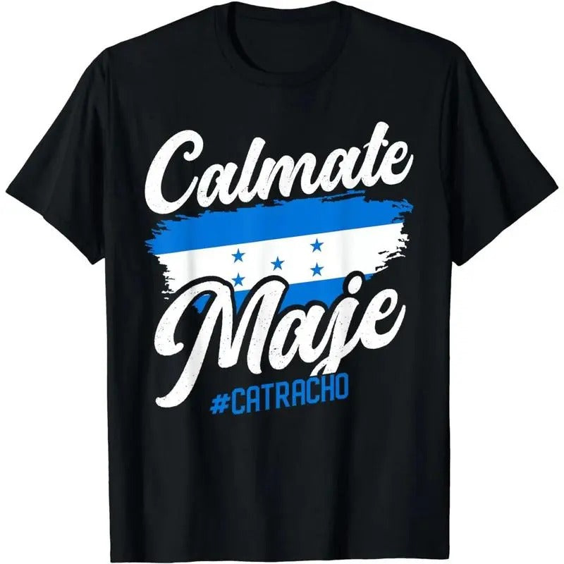 [100% Cotton]Baleada Honduran Honduras Flag Catracho Calmate Maje Slogan Crew Necks T-Shirts, Hoodie, Sweatshirt