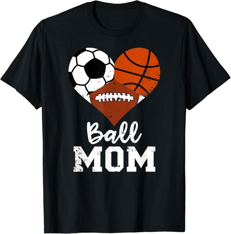 100% Cotton Ball Mom Funny Basketball Football Soccer Mom T-Shirt Hoodie, Sweatshirt | HypeCrazeTee.com