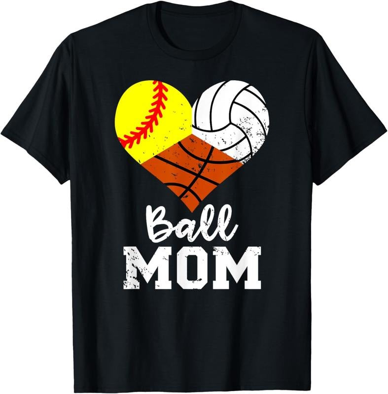 100% Cotton Ball Mom Funny Softball Volleyball Basketball Mom T-Shirts, Hoodie, Sweatshirt