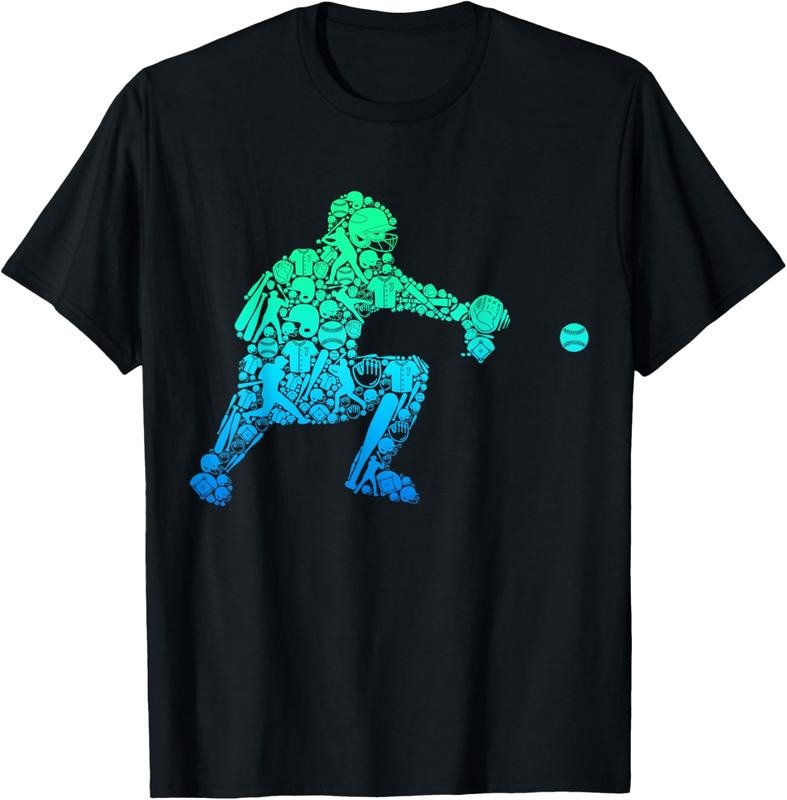 100% Cotton Baseball Catcher Player Youth Men  Boys T-Shirt Hoodie, Sweatshirt | HypeCrazeTee.com