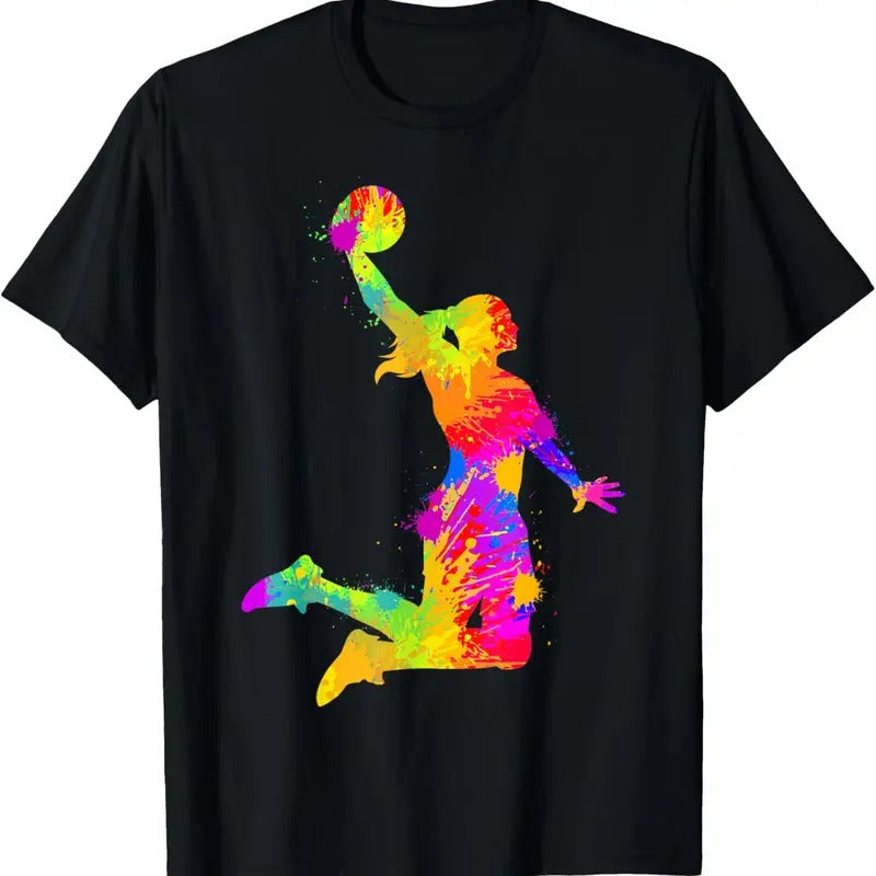100% Cotton Basketball Girl Women Girls T-Shirt Hoodie, Sweatshirt | HypeCrazeTee.com