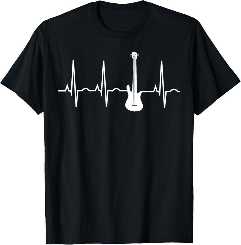 100% Cotton Bass Player Shirt - Bass Guitar Player Heartbeat T-Shirt T-Shirt Hoodie, Sweatshirt | HypeCrazeTee.com
