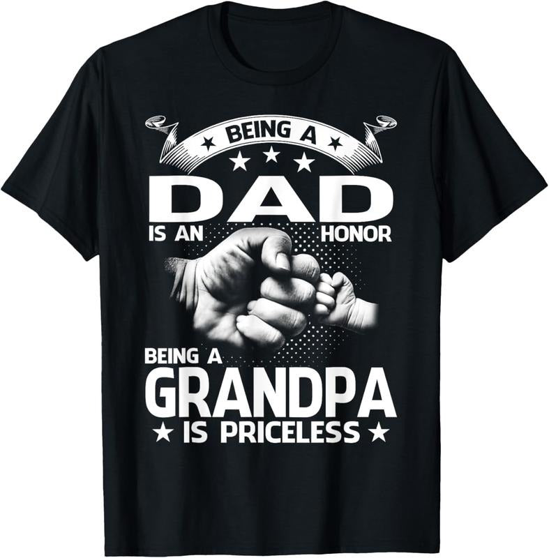 100% Cotton Being A Dad Is An Honor Being A Grandpa Is Priceless T-Shirt Hoodie, Sweatshirt | HypeCrazeTee.com