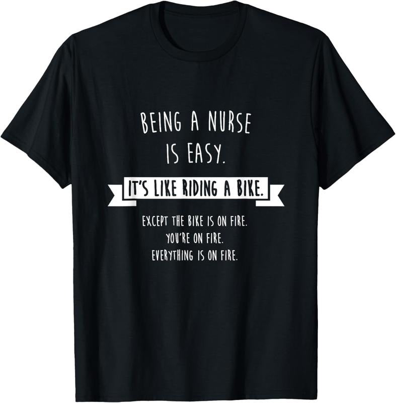 100% Cotton Being A Nurse is Easy Shirt, Funny Sarcastic Nursing Gift T-Shirt Hoodie, Sweatshirt | HypeCrazeTee.com