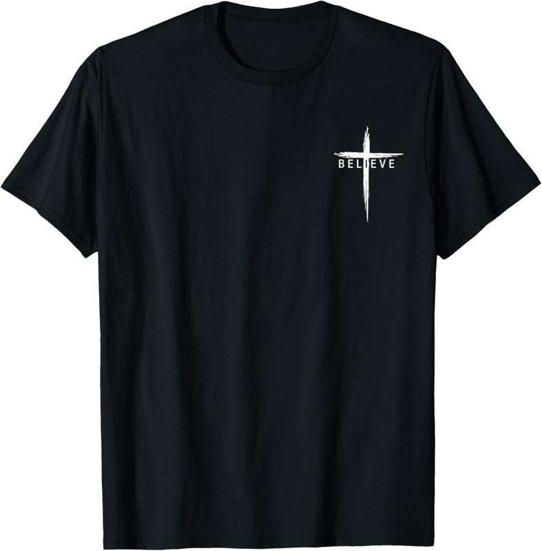100% Cotton Believe Christian Cross Jesus Christ Christians Men Women T-Shirt Hoodie, Sweatshirt | HypeCrazeTee.com
