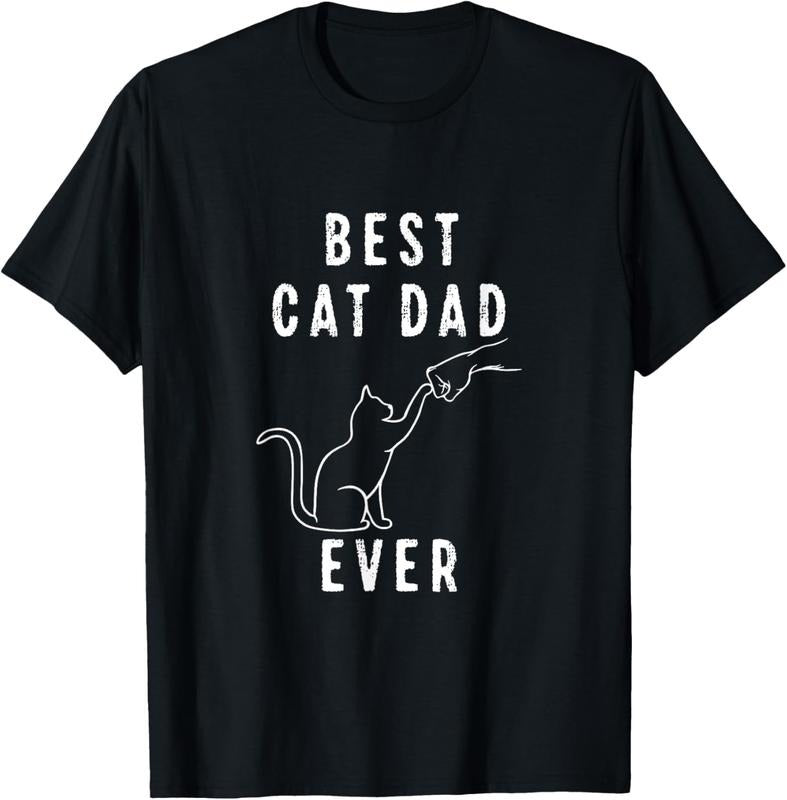100% Cotton Best Cat Dad Ever Shirt Cat Daddy Paw Fist Bump Meow Cat T-Shirt Hoodie, Sweatshirt | HypeCrazeTee.com