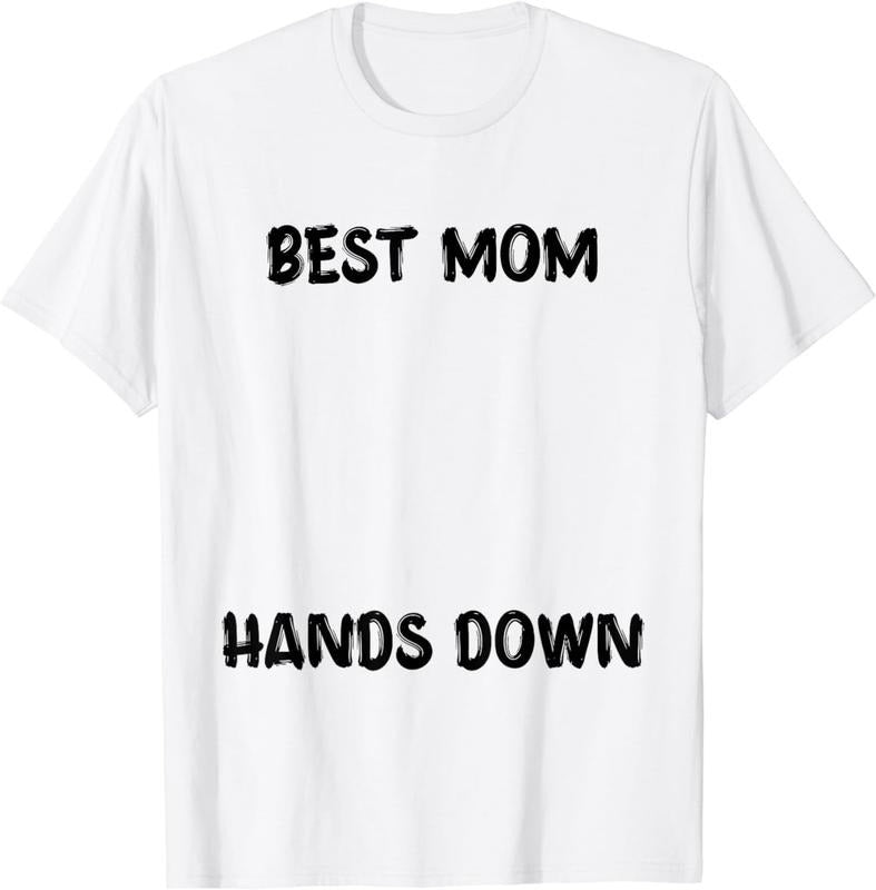 [100% Cotton]Best Mom Hands Down Kids Craft For Handprints Mother's Day T-Shirt Hoodie, Sweatshirt | HypeCrazeTee.com