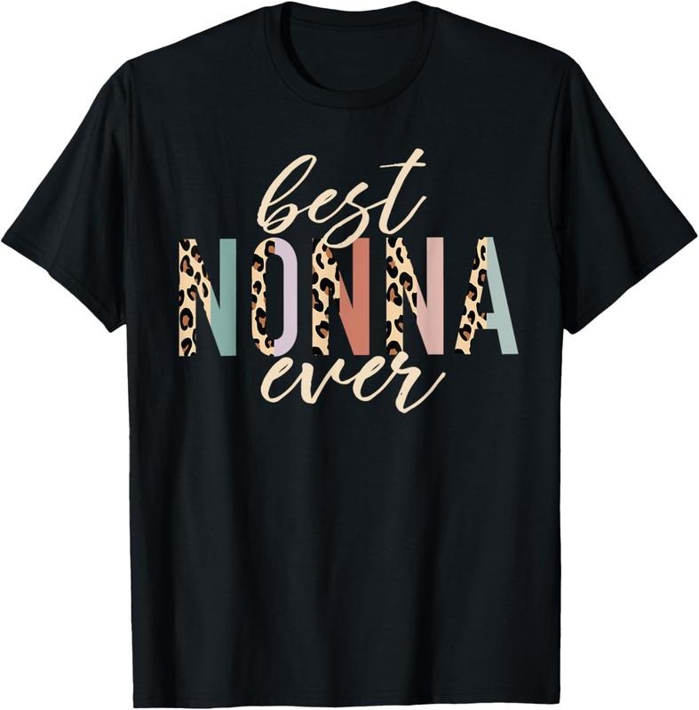 100% Cotton Best Nonna Ever Gifts Leopard Print Mothers Day T-Shirt Hoodie, Sweatshirt | HypeCrazeTee.com