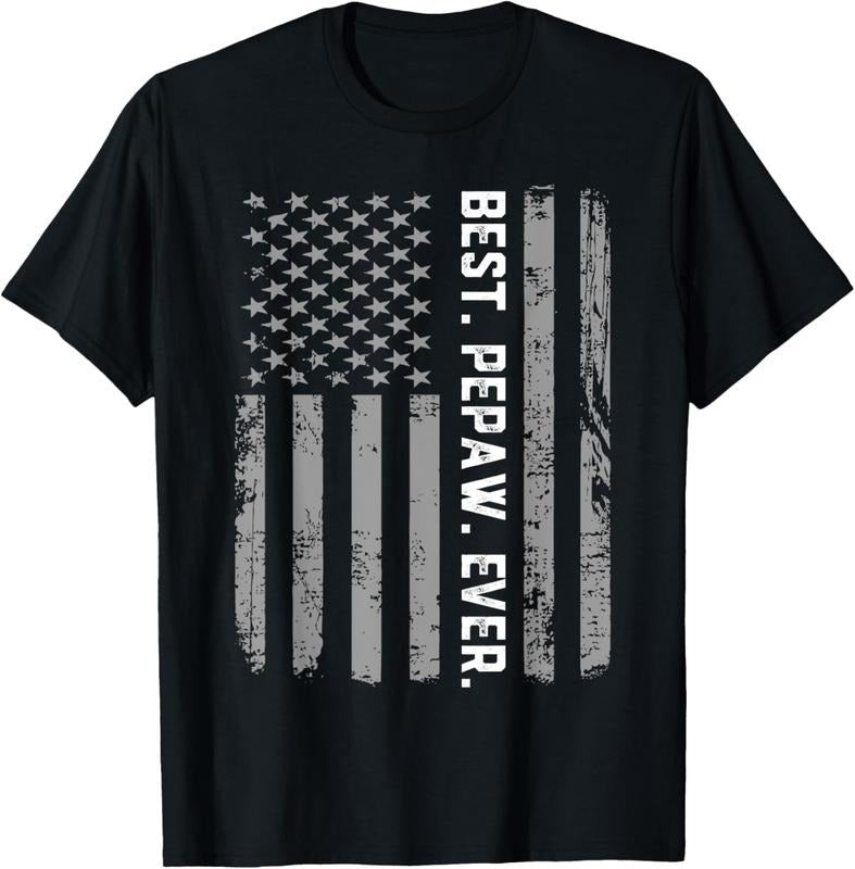 100% Cotton Best Pepaw Ever Vintage American Flag T Shirt T-Shirt Hoodie, Sweatshirt | HypeCrazeTee.com