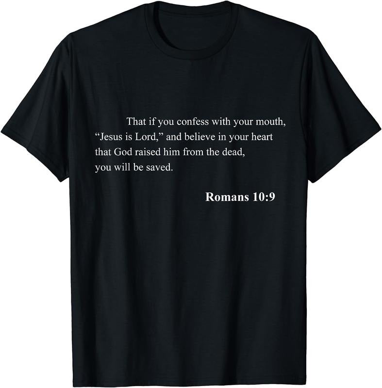 [100% Cotton]Bible Verse Romans 10:9 Christian Jesus Psalm Scripture T-Shirt Hoodie, Sweatshirt | HypeCrazeTee.com