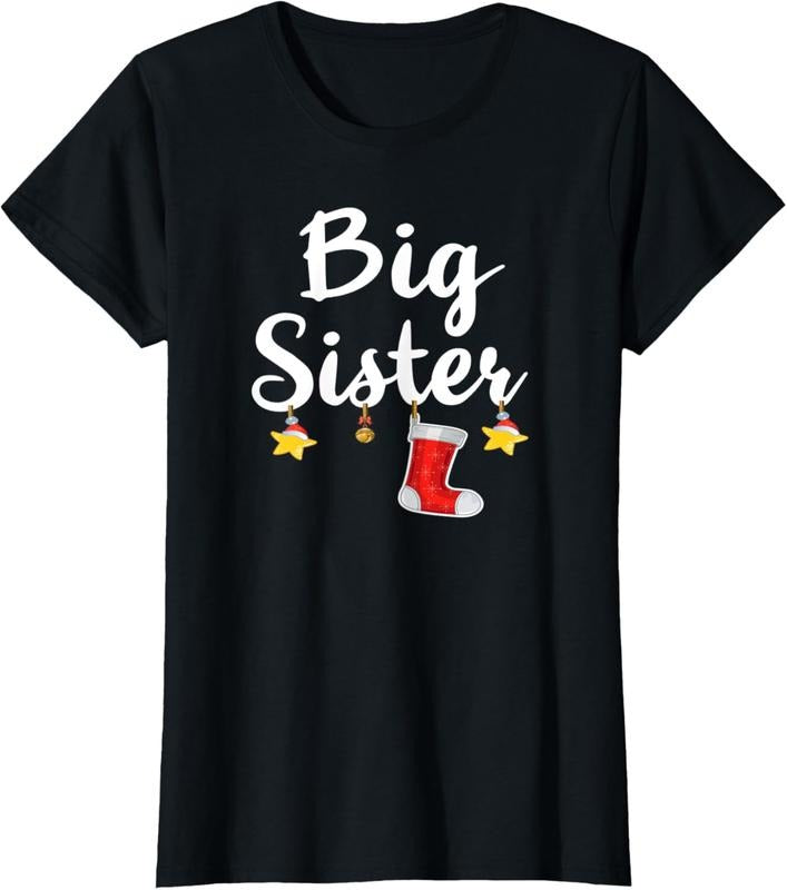 100% Cotton Big Sister Christmas T-Shirt Hoodie, Sweatshirt | HypeCrazeTee.com