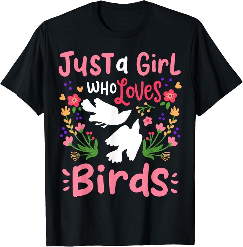 100% Cotton Bird Just A Girl Who Loves Birds Gift for Bird Lovers T-Shirt Hoodie, Sweatshirt | HypeCrazeTee.com