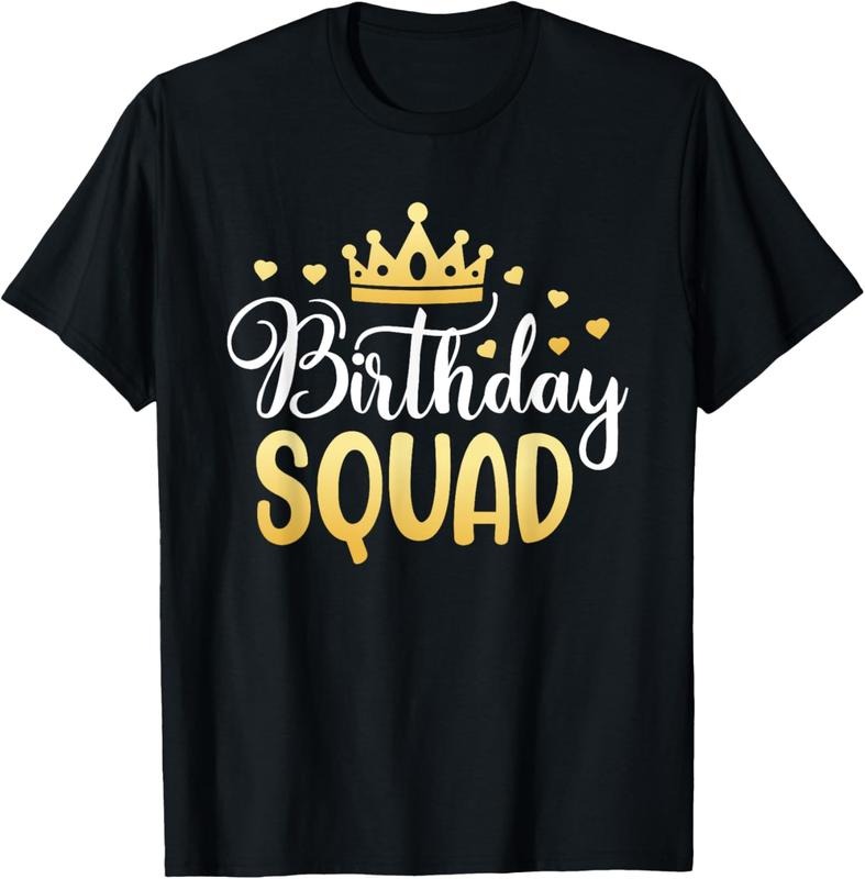 100% Cotton Birthday Squad Party Matching Family Group Funny Bday Team T-Shirt Hoodie, Sweatshirt | HypeCrazeTee.com