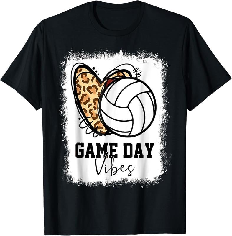 100% Cotton Bleached Volleyball Game Day Vibes Volleyball Mom Game Day T-Shirt Hoodie, Sweatshirt | HypeCrazeTee.com