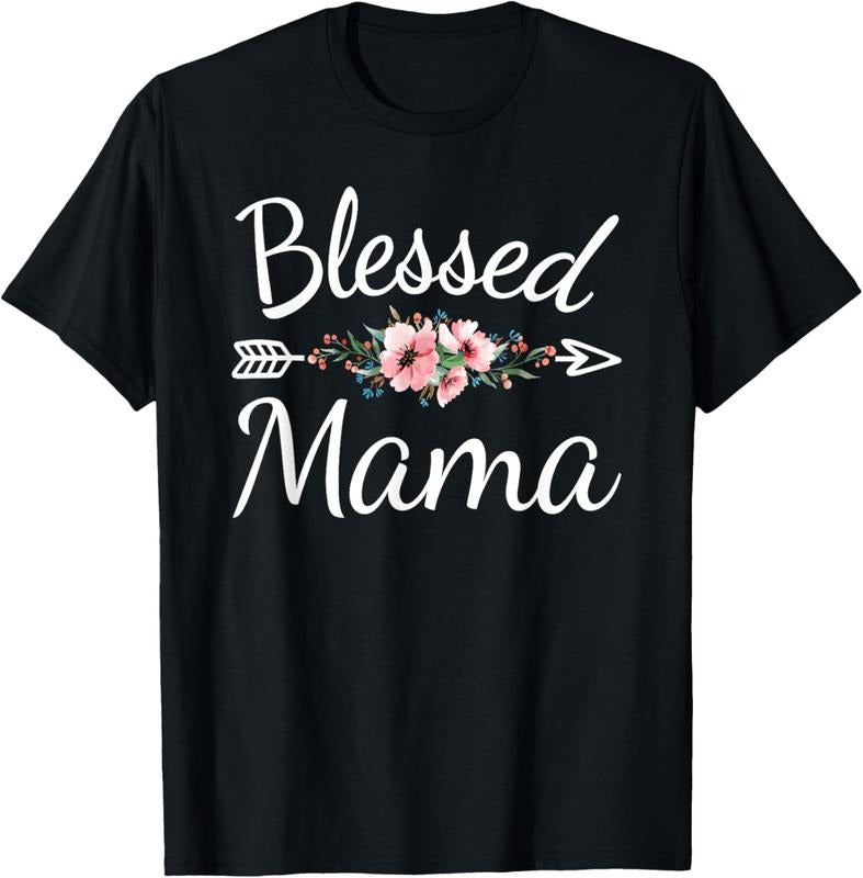 100% Cotton Blessed Mama Cute Mom Mommy Mothers Day T-Shirt Hoodie, Sweatshirt | HypeCrazeTee.com