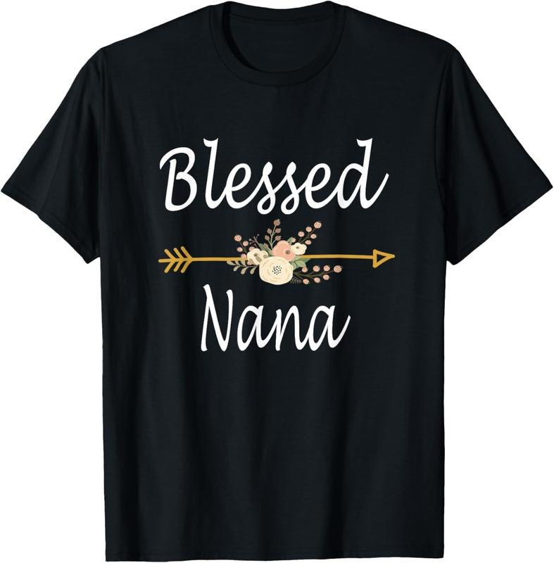 100% Cotton Blessed Nana Shirt Cute Mothers Day Gifts T-Shirt Hoodie, Sweatshirt | HypeCrazeTee.com