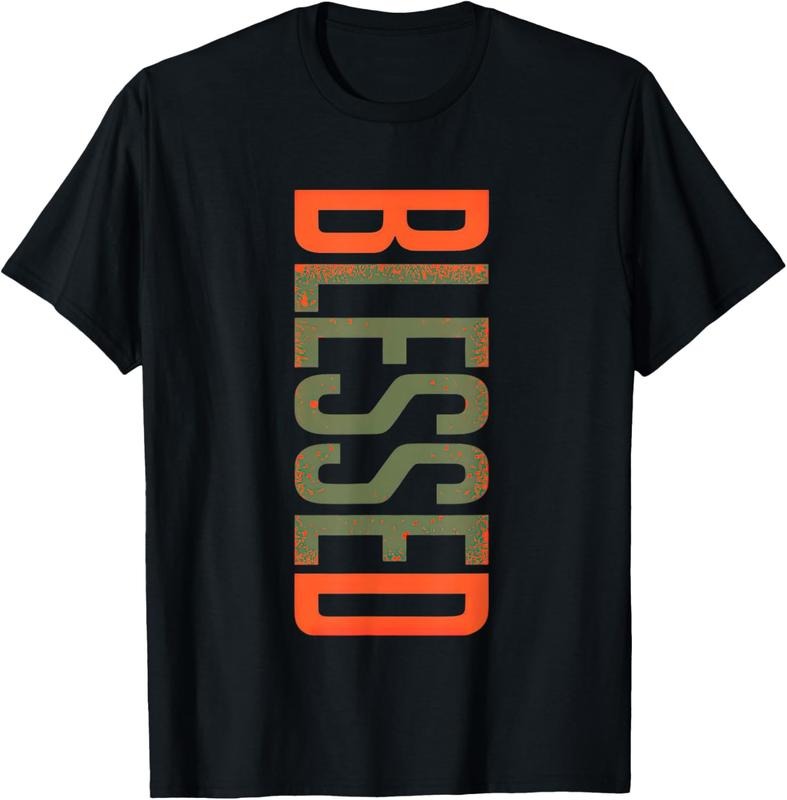 100% Cotton Blessed Olive Army Solar Orange Color Match T-Shirt Hoodie, Sweatshirt | HypeCrazeTee.com