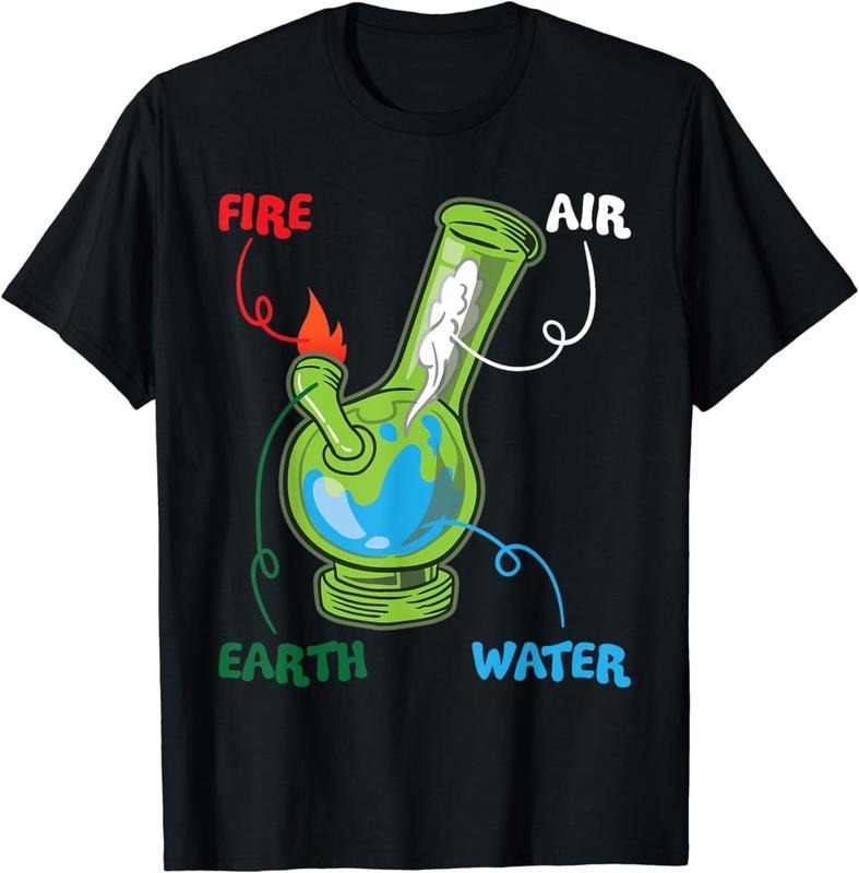 [100% Cotton]Bong Elements Fire Water Earth Air THC Weed Smoking Anatomy T-Shirt Hoodie, Sweatshirt | HypeCrazeTee.com
