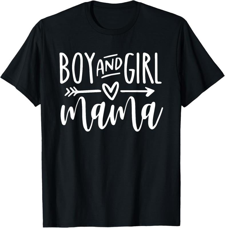 100% Cotton Boy And Girl Mama Mom of Two Mommy Mother's Day Women T-Shirt Hoodie, Sweatshirt | HypeCrazeTee.com