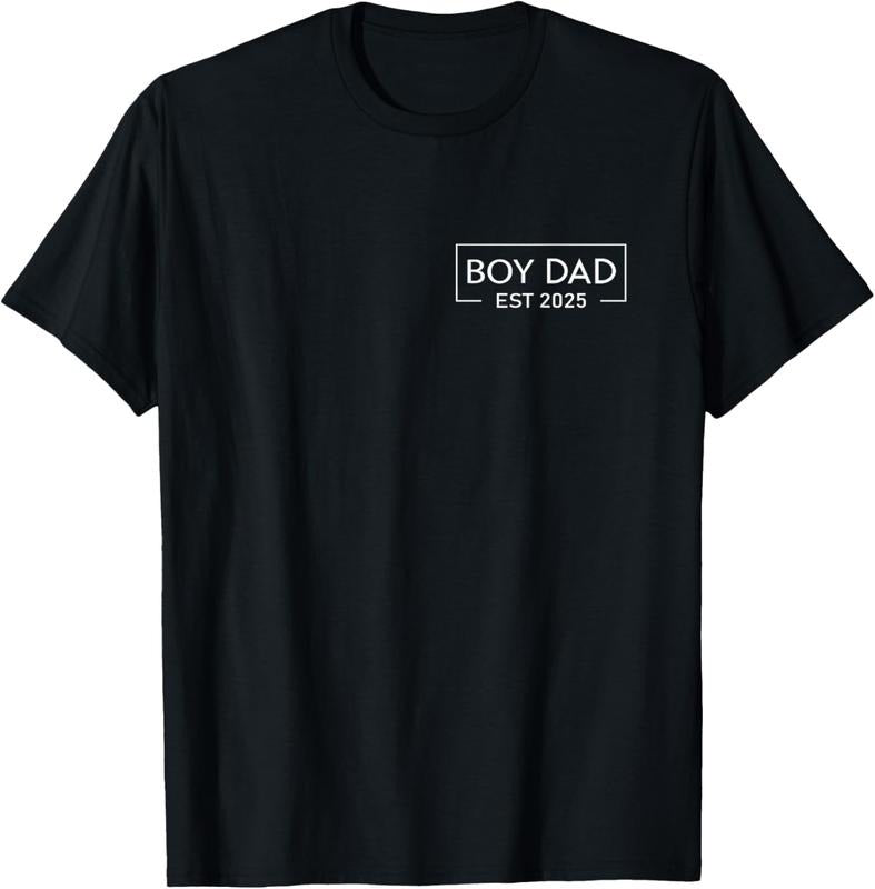 100% Cotton Boy Dad Est. 2025 Logo Dad 2025 loading New Dad Of Boy 2025 T-Shirt Hoodie, Sweatshirt | HypeCrazeTee.com