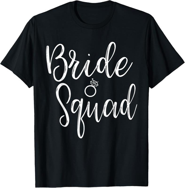 100% Cotton Bride Squad Bachelorette Party Bridesmaid Bridal Shower T-Shirt Hoodie, Sweatshirt | HypeCrazeTee.com