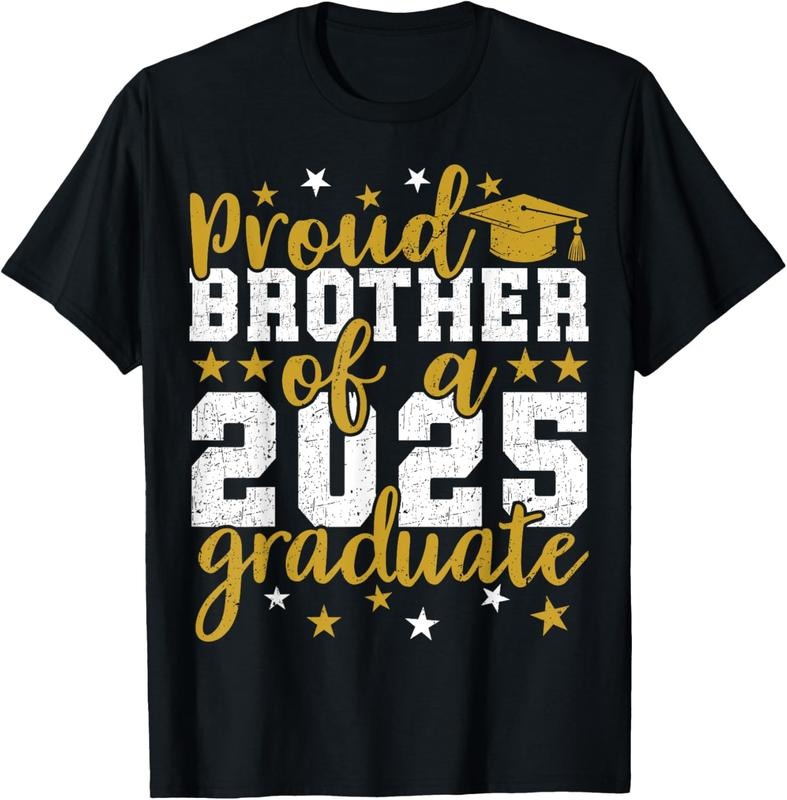 100% Cotton Brother Senior 2025 Proud Brother Of A Class Of 25 Graduate T-Shirt Hoodie, Sweatshirt | HypeCrazeTee.com
