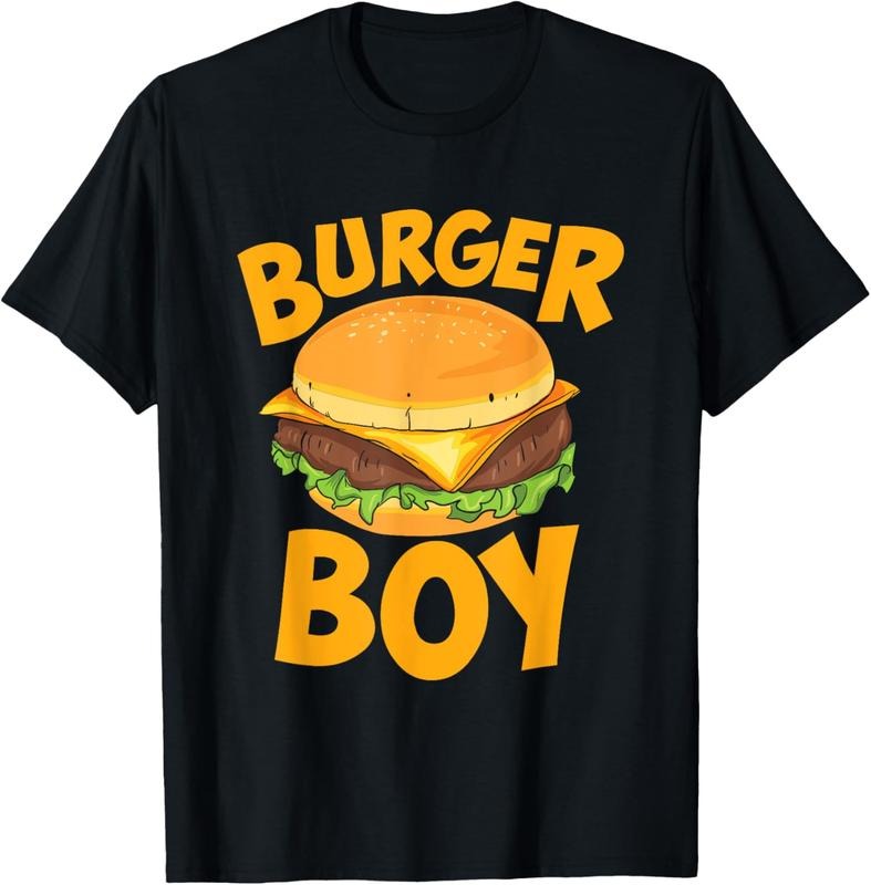 100% Cotton Burger Boy loves Cheeseburger and Hamburger T-Shirt Hoodie, Sweatshirt | HypeCrazeTee.com