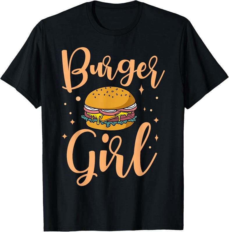100% Cotton Burger Girl Hamburger Fast Food Snacks Lover T-Shirt Hoodie, Sweatshirt | HypeCrazeTee.com