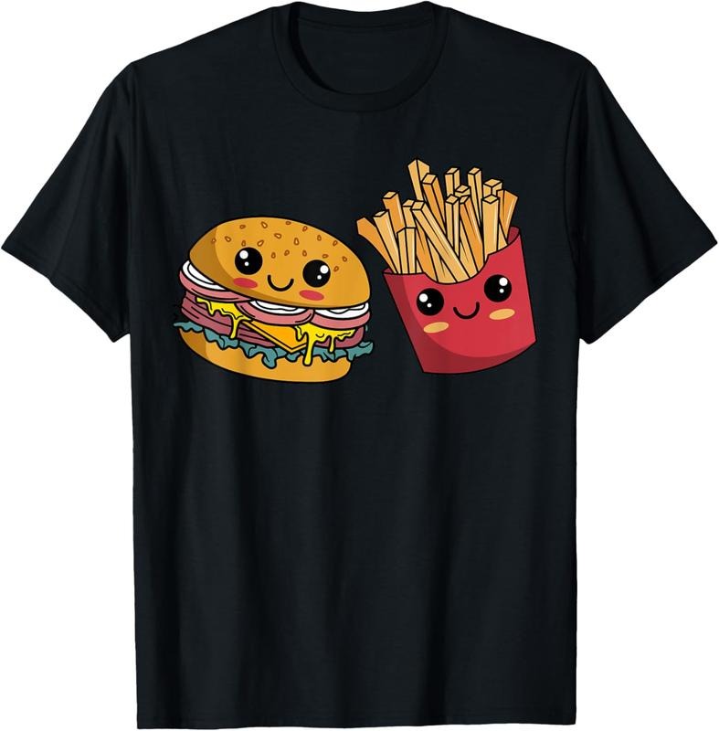 100% Cotton Burger Hamburger French Fries Fast Food Lover T-Shirt Hoodie, Sweatshirt | HypeCrazeTee.com