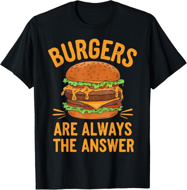 100% Cotton Burgers Are Always The Answer Cheeseburger Hamburger Lovers T-Shirt Hoodie, Sweatshirt | HypeCrazeTee.com
