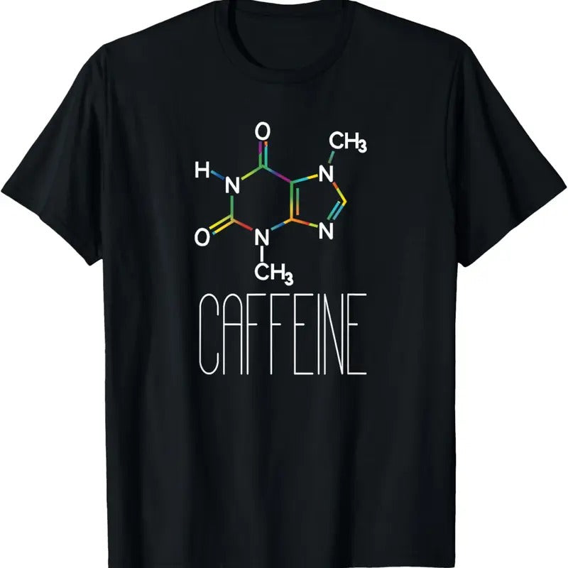 100% Cotton Caffeine Molecule Coffee T-Shirt Coffee Lover Chemistry Gift T-Shirt Hoodie, Sweatshirt | HypeCrazeTee.com