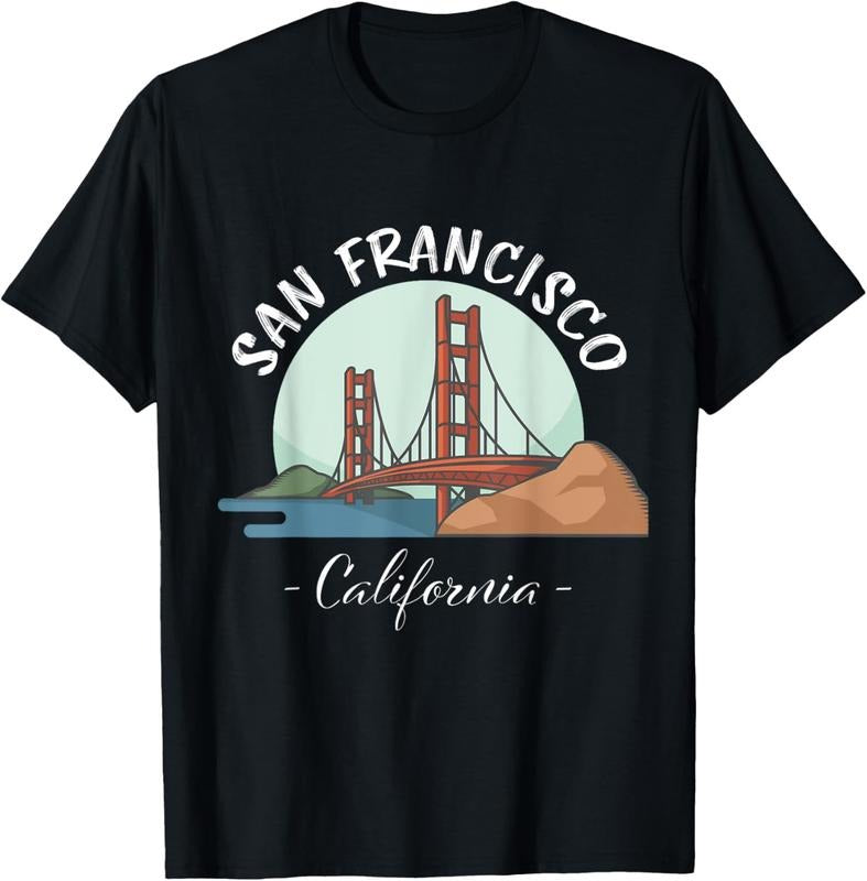 100% Cotton California - San Francisco Gift| Golden Gate Bridge Souvenir T-Shirt Hoodie, Sweatshirt | HypeCrazeTee.com