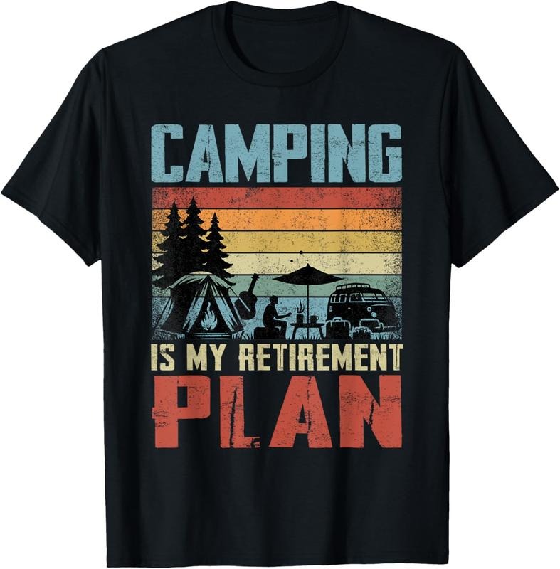 100% Cotton Camping Is My Retirement Plan Retired Camper T-Shirt Hoodie, Sweatshirt | HypeCrazeTee.com