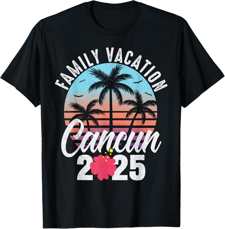 100% Cotton Cancun Mexico Family Vacation 2025 Matching Family Vacation T-Shirt Hoodie, Sweatshirt | HypeCrazeTee.com