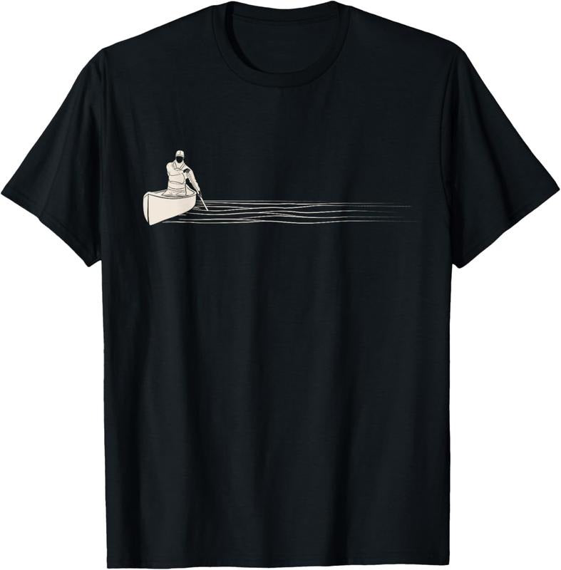 100% Cotton Canoe Paddling Line Art Canoeing T-Shirt Hoodie, Sweatshirt | HypeCrazeTee.com