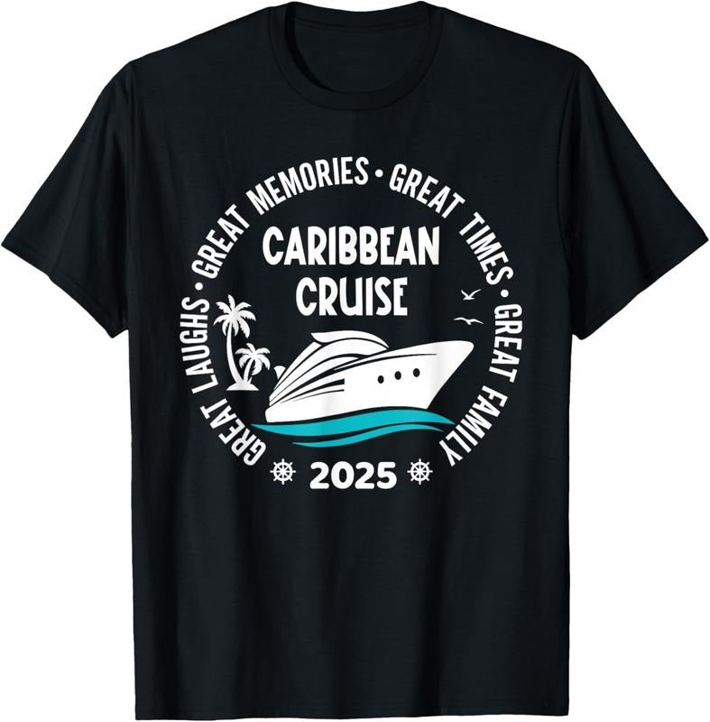 100% Cotton Caribbean Cruise 2025 Vacation Trip Matching Family Group T-Shirt Hoodie, Sweatshirt | HypeCrazeTee.com