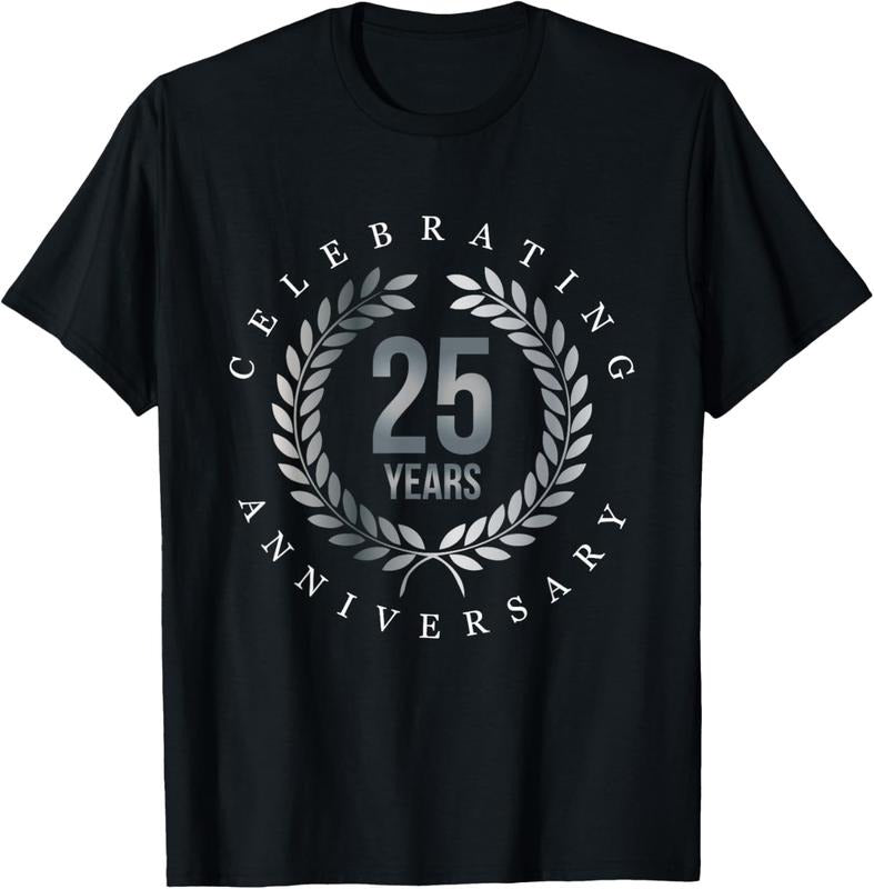 100% Cotton Celebrating 25 Years, 25th Anniversary Gift T-Shirt Hoodie, Sweatshirt | HypeCrazeTee.com