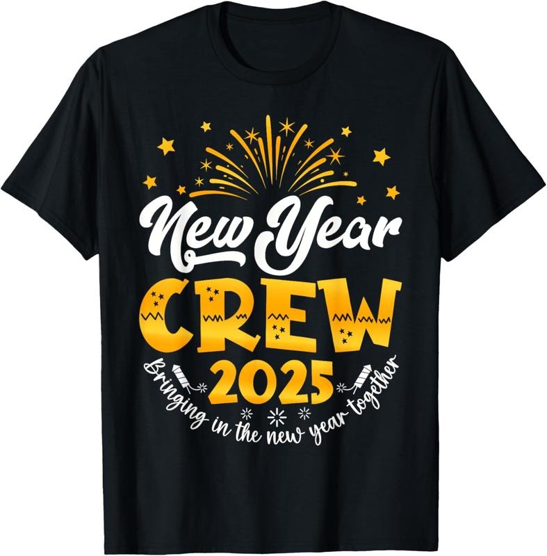 100% Cotton Celebration Happy New Year Crew 2025 NYE New Years Eve Party T-Shirt Hoodie, Sweatshirt | HypeCrazeTee.com