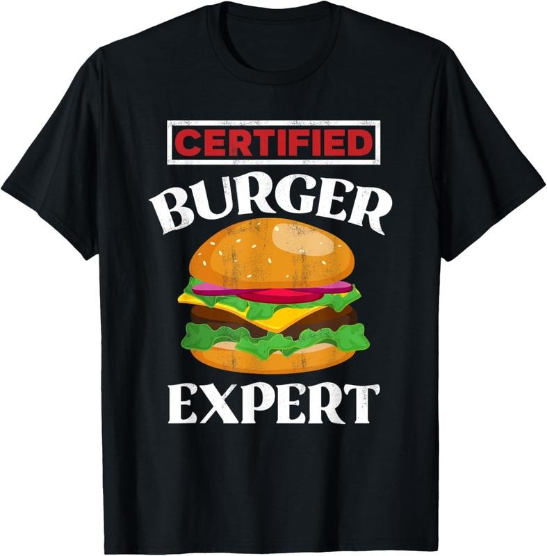 100% Cotton Certified Burger Expert - Funny Burger Lover Gift T-Shirt Hoodie, Sweatshirt | HypeCrazeTee.com