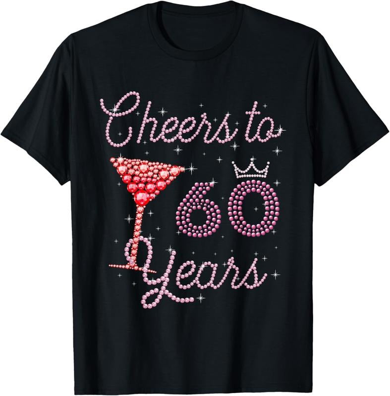 100% Cotton Cheers To 60 Years 60th Birthday 60 Years Old Bday T-Shirt Hoodie, Sweatshirt | HypeCrazeTee.com