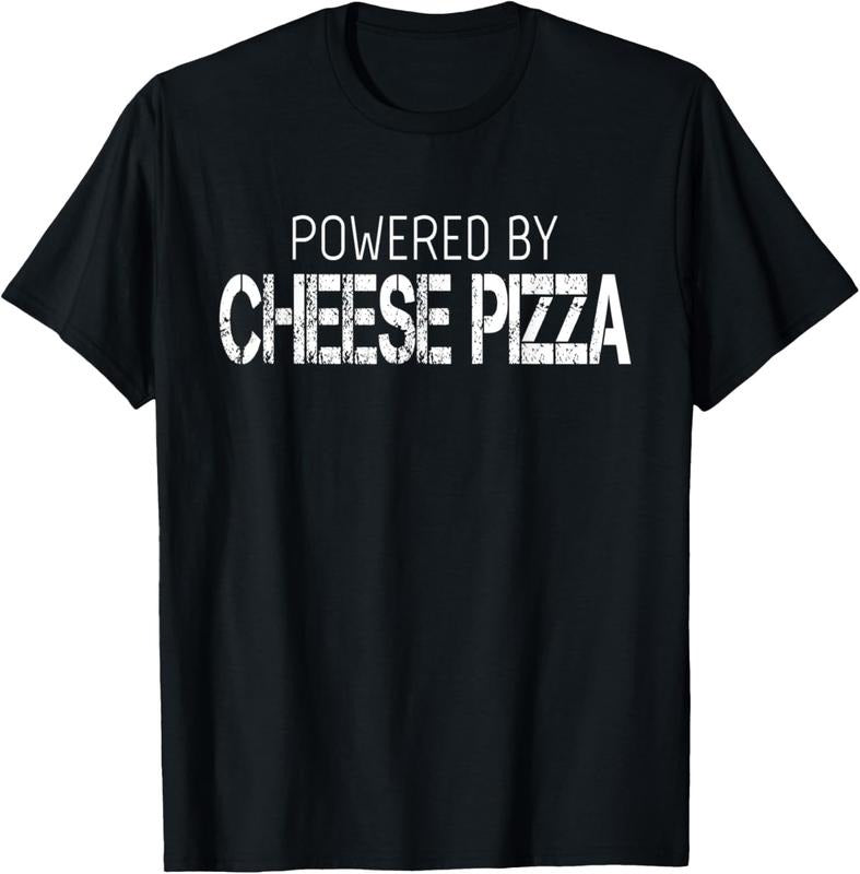 100% Cotton Cheese Pizza Lover - Powered By Cheese Pizza T-Shirt Hoodie, Sweatshirt | HypeCrazeTee.com